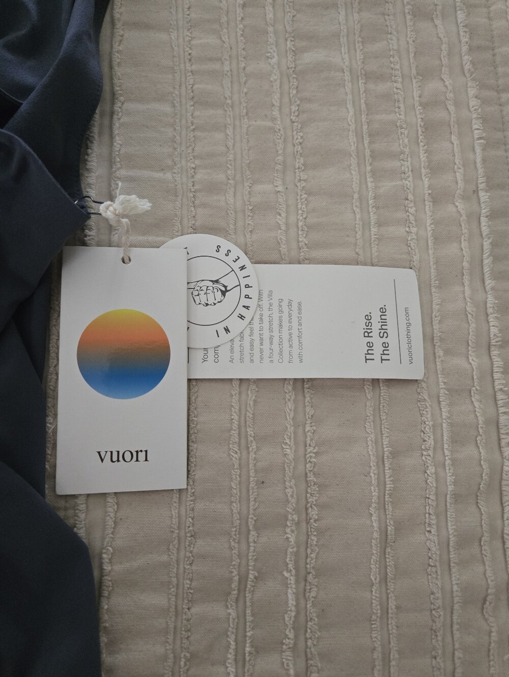 Vuori Villa Cropped Tank Top | Azure | Size L - Picture 9 of 9